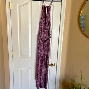 Purple Floral Maxi Dress